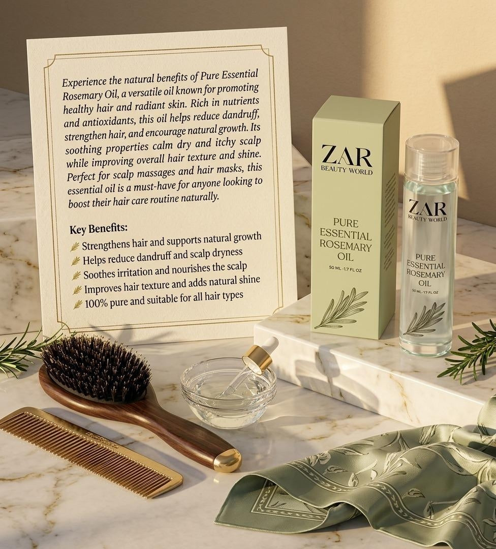 Pure Essential Rosemary Oil for Hair Care